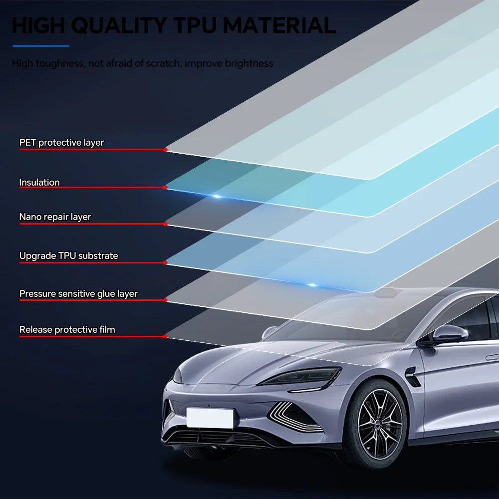 For BYD Seal EV Version 2021-2024 Car Headlight Rearview Film TPU Paint Protection Film Pre-cut Clear PPF Anti-scratch Resistant