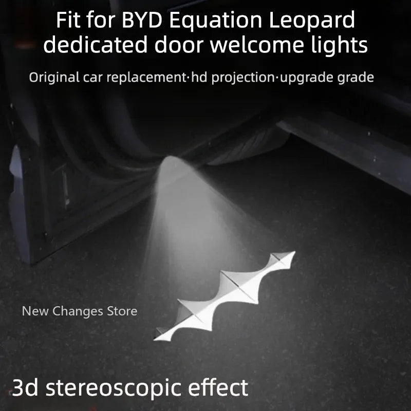 For BYD Equation Leopard 8 Leopard 5 Titanium 7 Door Welcome Light Modification Non-destructive Installation Ambient Light Parts