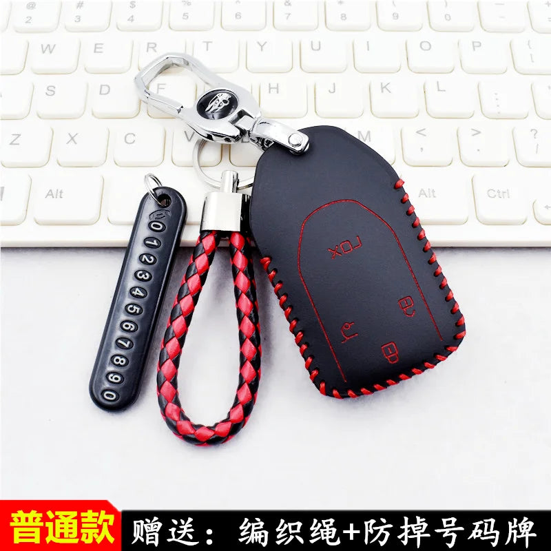 Leather Key Cover For Rox Polestones Adamas 2026 Car Key Bag Case Wallet Holder