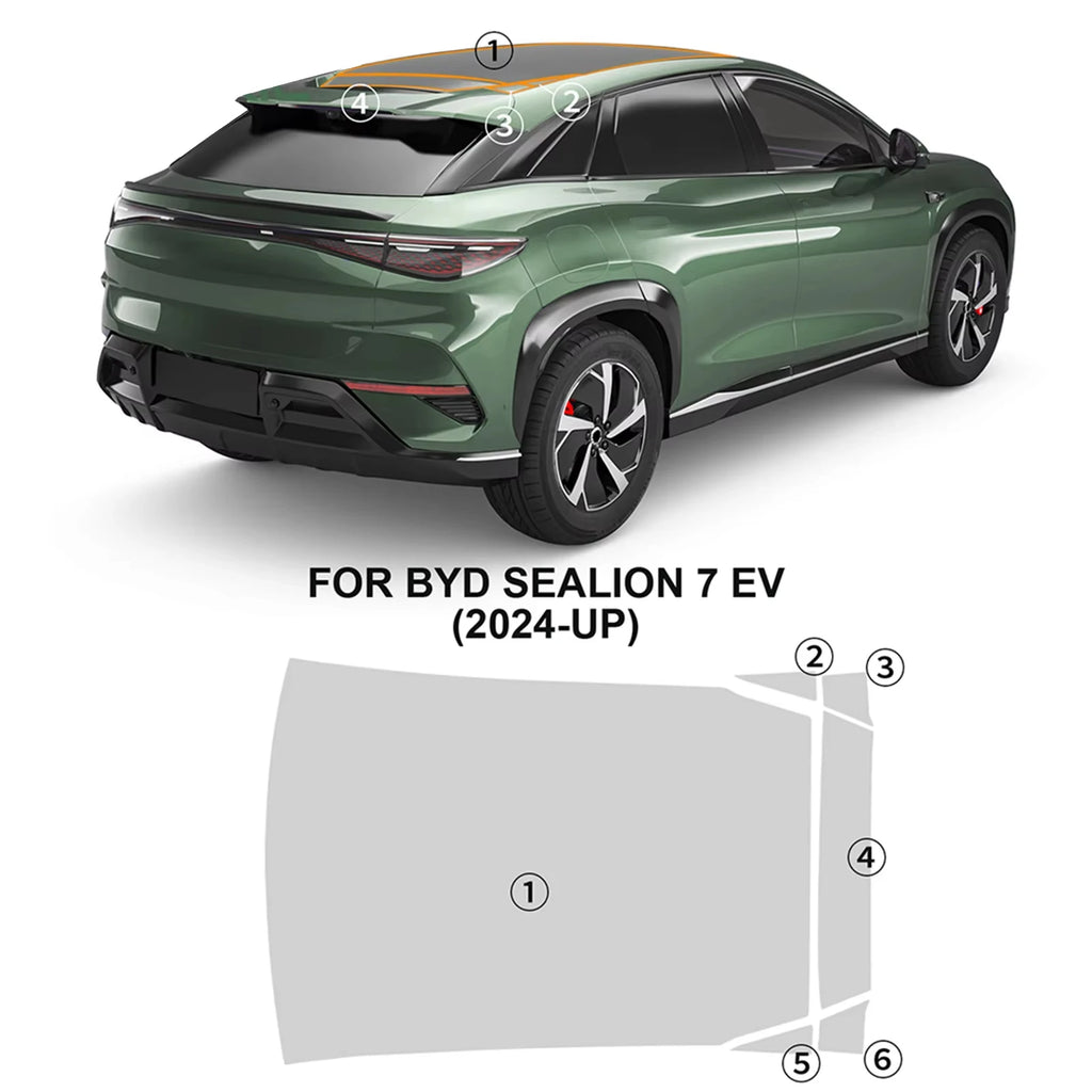 For BYD Sealion 7 EV 2024 2025 Pre-cut PPF ﻿Kit TPU Bumper Scratch-Resistant Self-Healing Invisible Paint Protection Film