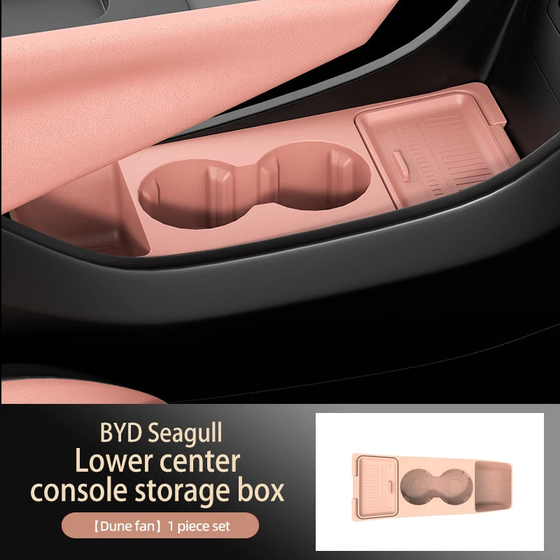 2026 For BYD Dolphin Mini Atto 1 Dolphin Surf Center Console Below Storage Box Central Control Organizer Mat Interior Silicone