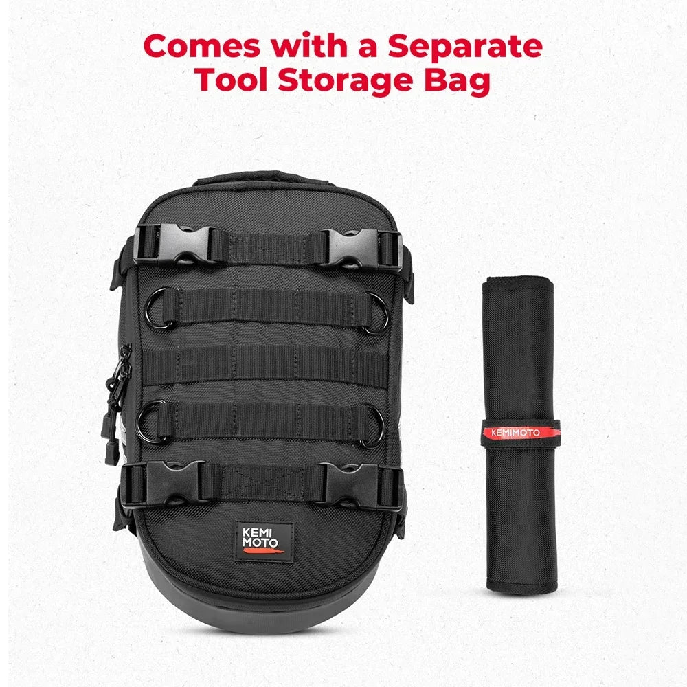Motorcycle Rear Fender Tail Bag Dirt Bike Enduro Tool Roll Bags Universal for Adventure Off Road Bike Motocross Dual Sport Bag