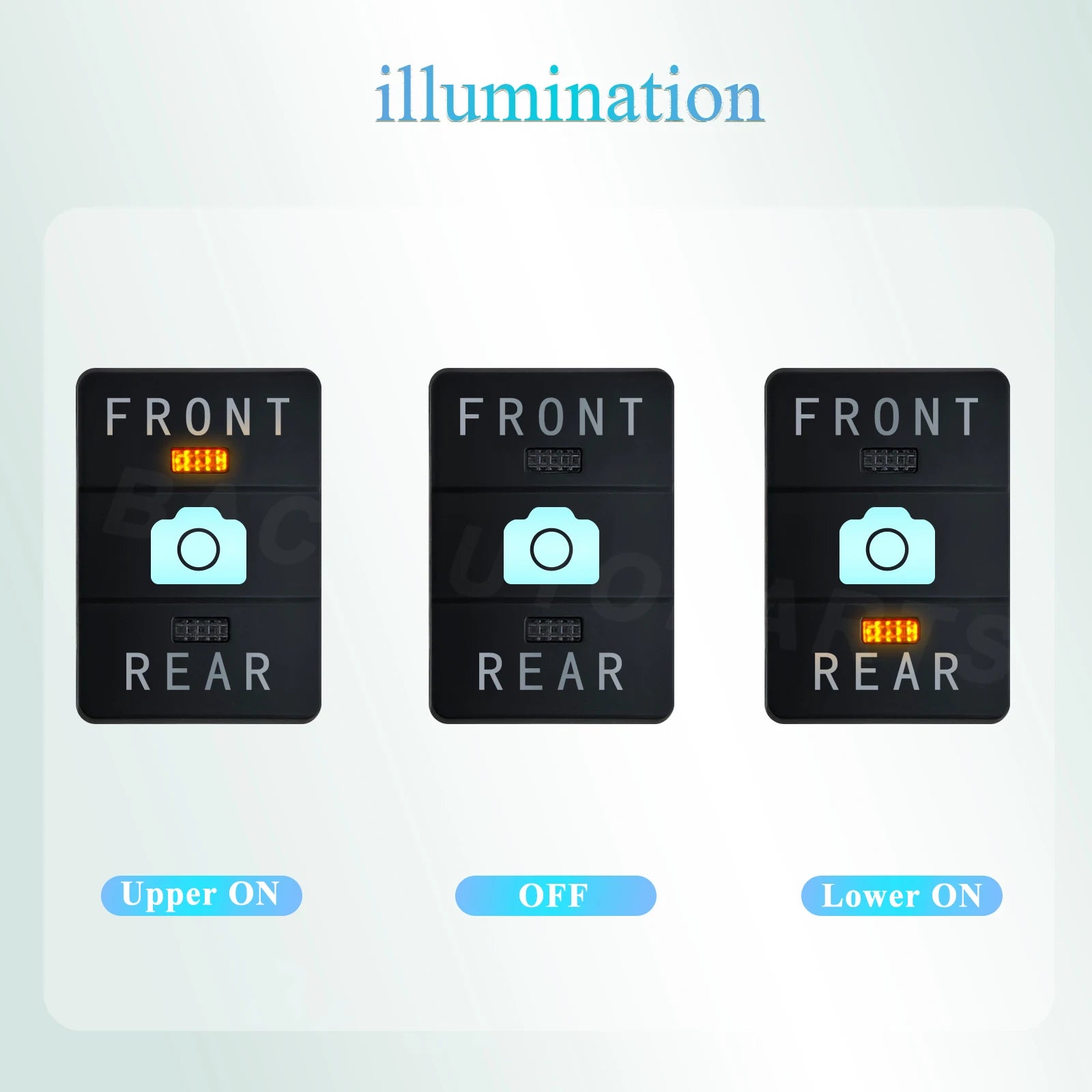 12V OEM LED Rocker Switch Seat Heating On-Off-On for Toyota Camry Corolla Land Cruiser Prado Hilux RAV4 4Runner Winch IN Camera