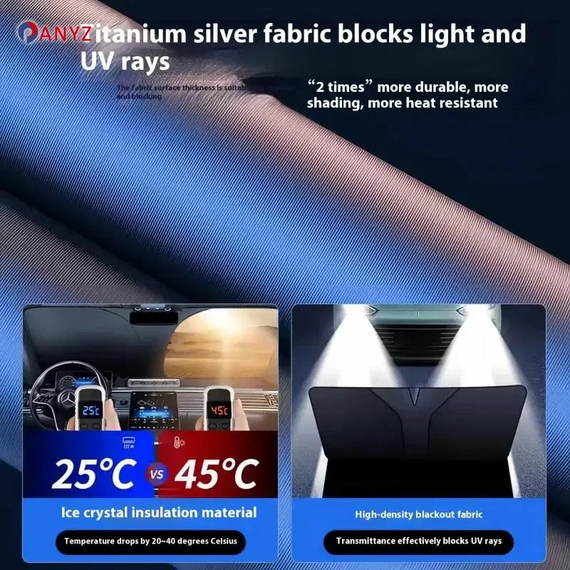For BYD Atto 3 2021-2025 Car Windshield Sun Shade Reflector Sunshade Offers Protection for Car Interior Yuan Plus Accessories