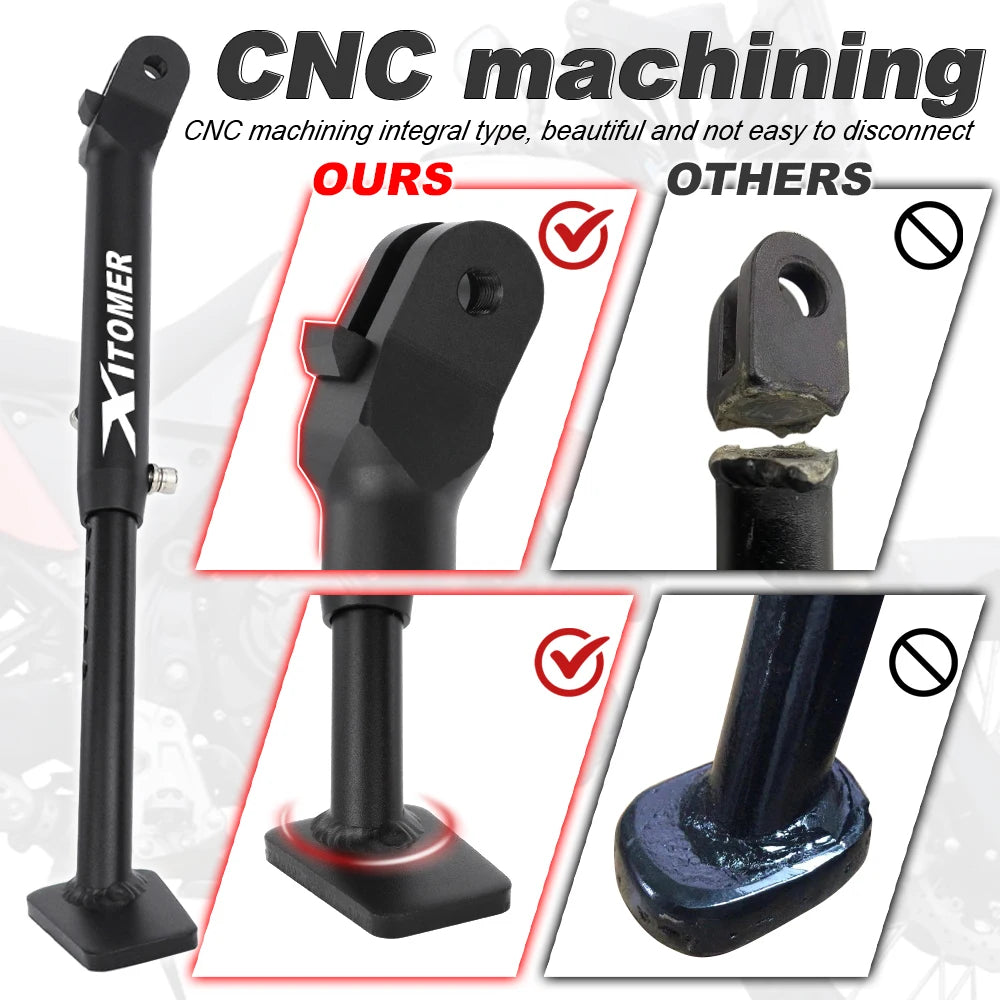 For Yamaha Tenere 700 2019 2020 2021 2022 2023 2024 Motorcycle Kickstand Adjustable Foot Side Support Parking Kickstand