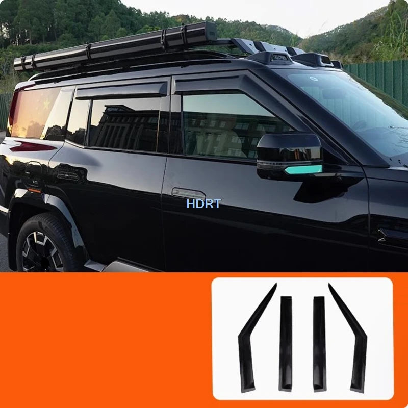 Car Styling Window Visor Protector Sun Rain Shelter Weather Shield Auto External Accessories For BYD Formula Leopard 8 2025 +