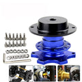 Universal 6 Hole Design Steering Wheel Hub Adapter Quick Release Boss Kit for Auto Modification，Connection Base Quick Release