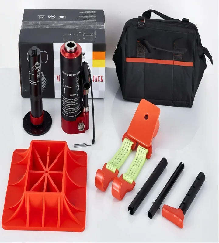 Manual Hydraulic Lifting Jack Steel Construction Off-Road Recovery SUV Tire Change Emergency Vehicle Maintenance