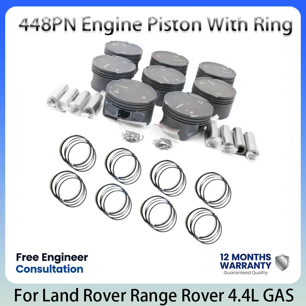 Piston With Ring Assembly OE LR005862 For Land Rover 448PN 4.4L 4.4 L T GAS Engine Overhaul Repair Replacement Spare Parts 05-13
