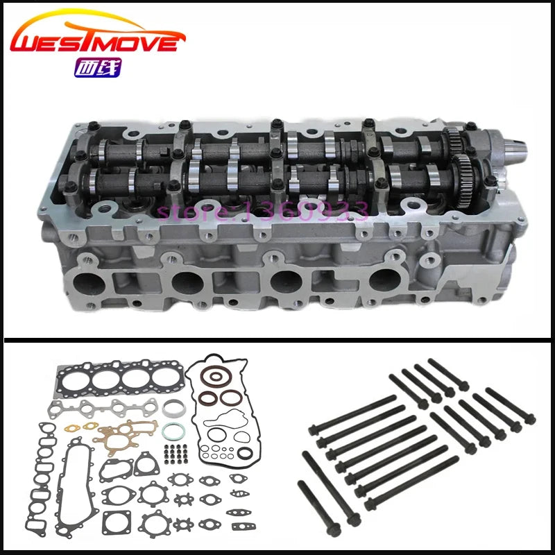 1KD 1KD-FTV complete Cylinder head assembly bolt gasket For Toyota Land Cruiser 90 120 Dyna 150 Hilux Fortuner 3.0 D-4D 16V 00-