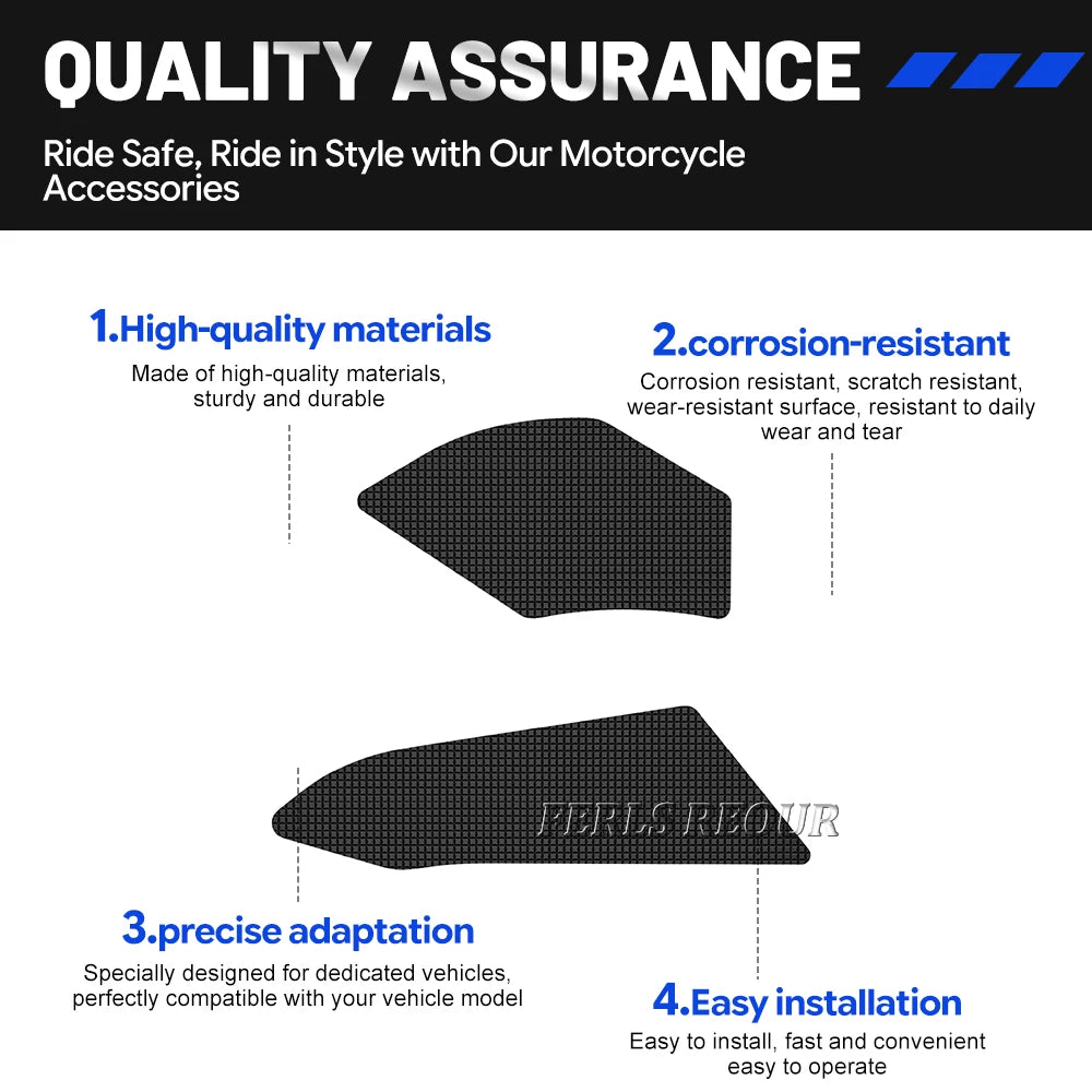 Fuel tank gaskets, rubberpads, scratch-resistant and shock-absorbing pads suitable for Ducati Panigale V4 1100 18-21.