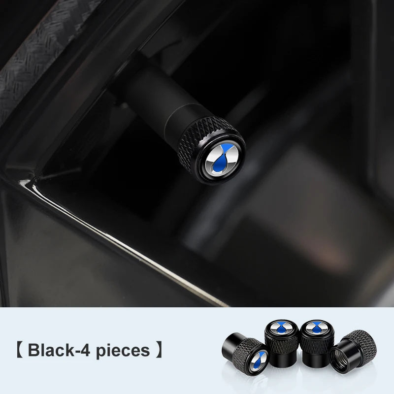  For BYD Denza B5 EV D9 DM-i N7 N8 N9 Z9 Z9GT 4Pcs Car Wheel Tire Valve Caps Aluminum Alloy Air Stem Dust Cover Car Accessories