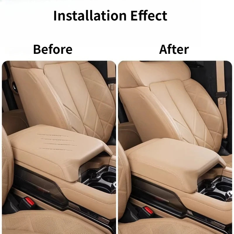 For BYD Formula Leopard 8 Car Central Control Armrest Box Heighten Pad Protective Leather Cover Fridge Cover Vehicle Accessories