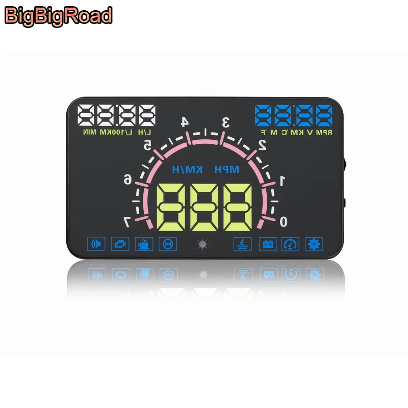 BigBigRoad For Land Rover Discovery 2 3 4 Sport Defender Vision Car OBD2 HUD Head Up Display Speedmeter Windscreen Projector