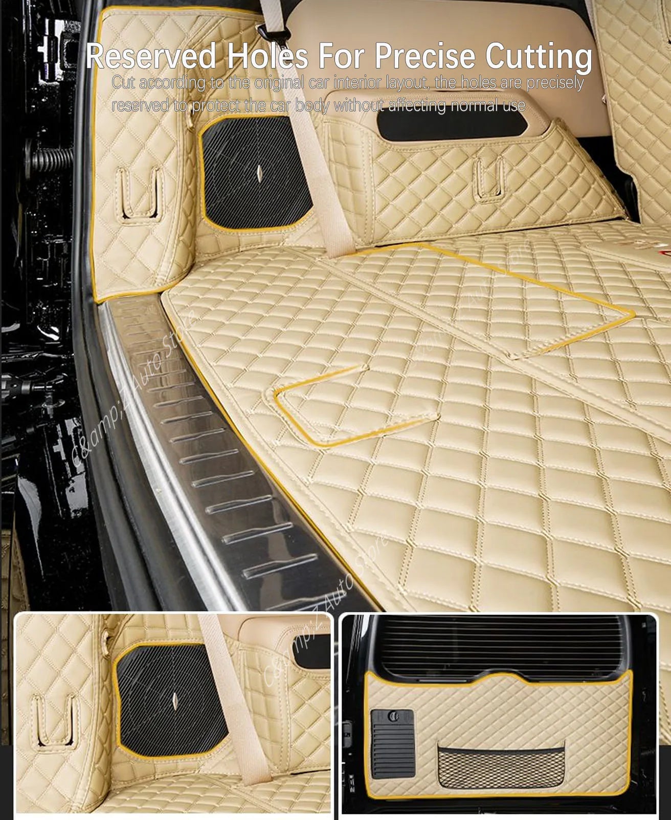 Car Rear Trunk Mat For BYD Leopard 8 Denza B8 2025 2026 2027 6SEAT 7SEAT Leather Cover Cargo Liner Rug Boot Pad Auto Accessories