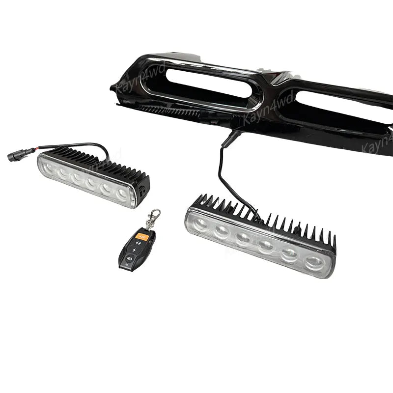 Off Road 4x4 Accessories Roof Top Light Bar Roof Spoiler With 4 LED DRL Lamp For 2020-2025 Land Rover L663 Defender 90 110 130