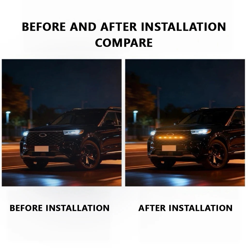 18LED Front Grille Light FOR BYD LEOPARD 8 DENZA B8 Car Daytime Running Light Wheel Eyebrow Lamp For Pickup Offroad 12V