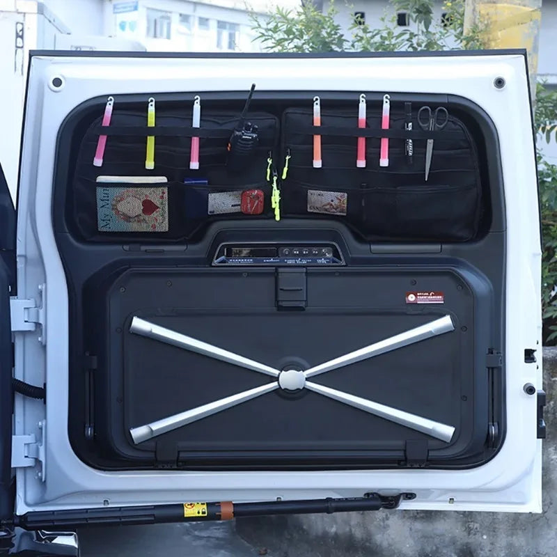 Car Rear Trunk Window Bag For ROX Motor‌ Rox 01 Polestones 01 Tailgate Glass Storage Bag Expansion Storage Bag Modified  Parts