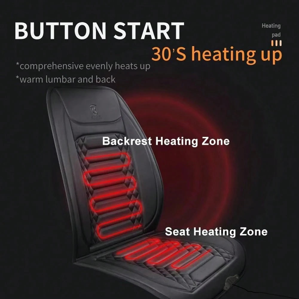 12V Heated Car Seat Cover Heating Pad Fast Car Seat Heater Flannel Heated Cars Seat Protector Seat Heating Cover Car Accessories