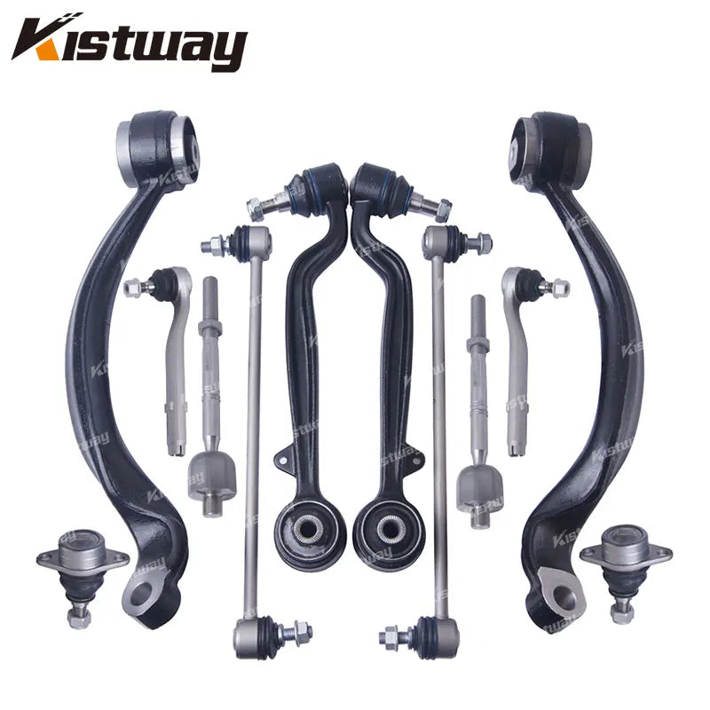 12PCS Front Suspension Ball Joint Stabilizer Link Tie Rod Control Arm Kit For Land Rover Range Rover L322 LR018343 LR018344