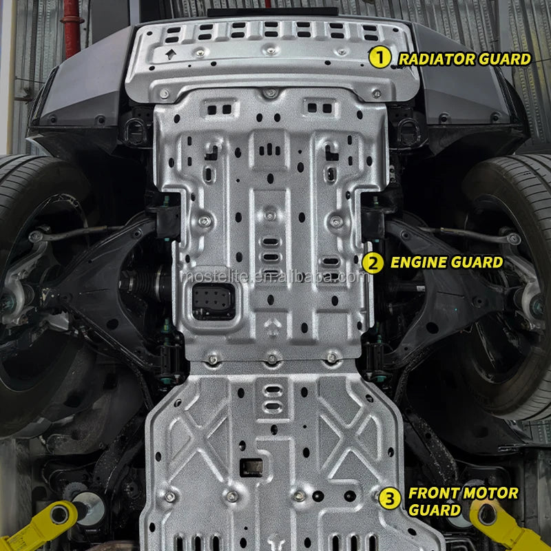 2025 Hot Sale Aluminum Motor Battery Guard Under Bottom Protection Engine Guard Chassis Skid Plate For BYD Leopard 8 Accessories