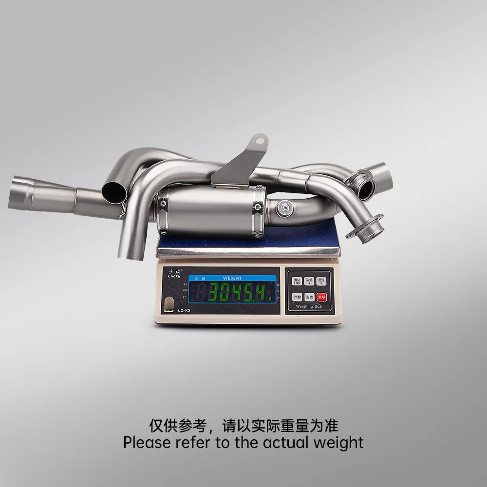 For YZF-R7 XSR700 MT-07 Motorcycle Exhaust Full System Front Pipe With Dual O2 Sensor And Slip-On Tail Muffler Moto Parts