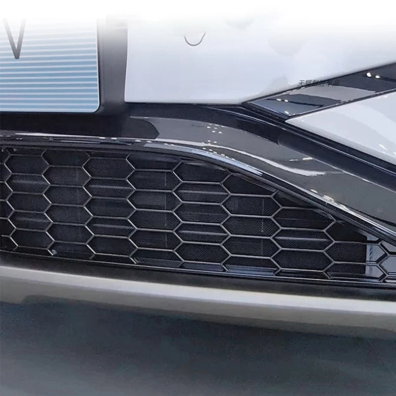 For BYD Sealion 7 Sea lion 07 EV 2024 2025 2026 The honeycomb insect proof mesh on the lower grille is bright black