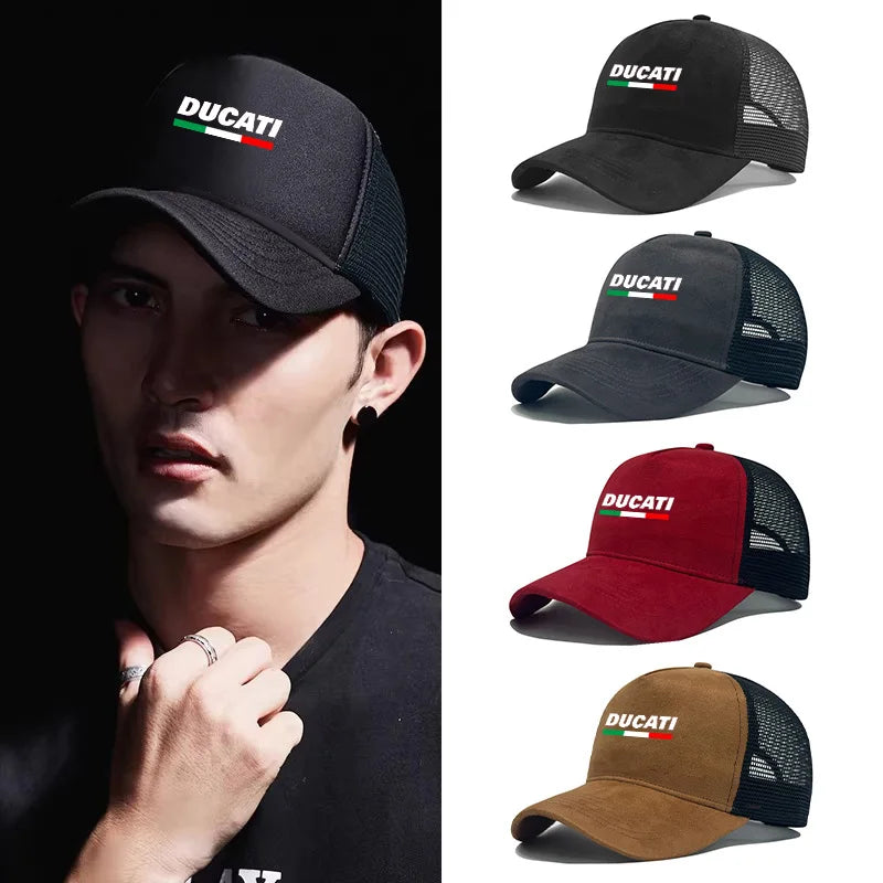 For Ducati Monster Panigale Diavel V4 V2 Scrambler New Motorcycle Baseball Hat Prints Logo Outdoor Sport Adjustable Baseball Cap