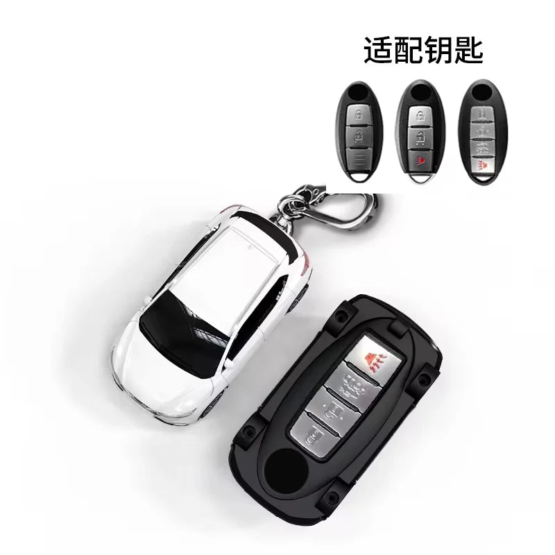 Creative Key Case for Nissan Qashqai Car Model 3 4 Button for J11 J10 X Trail T32 Versa Note Patrol Remote Smart Car Key Cover