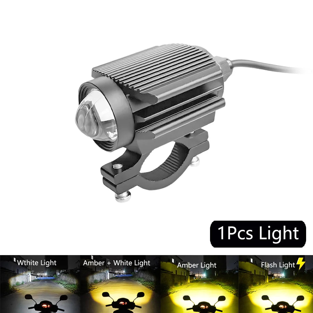 Additional LED Fog Lights Motorcycle Headlights For YAMAHA TENERE 700 MT10 DRAG STAR 400 BANSHEE FJR 1300 YZ250F VSTAR