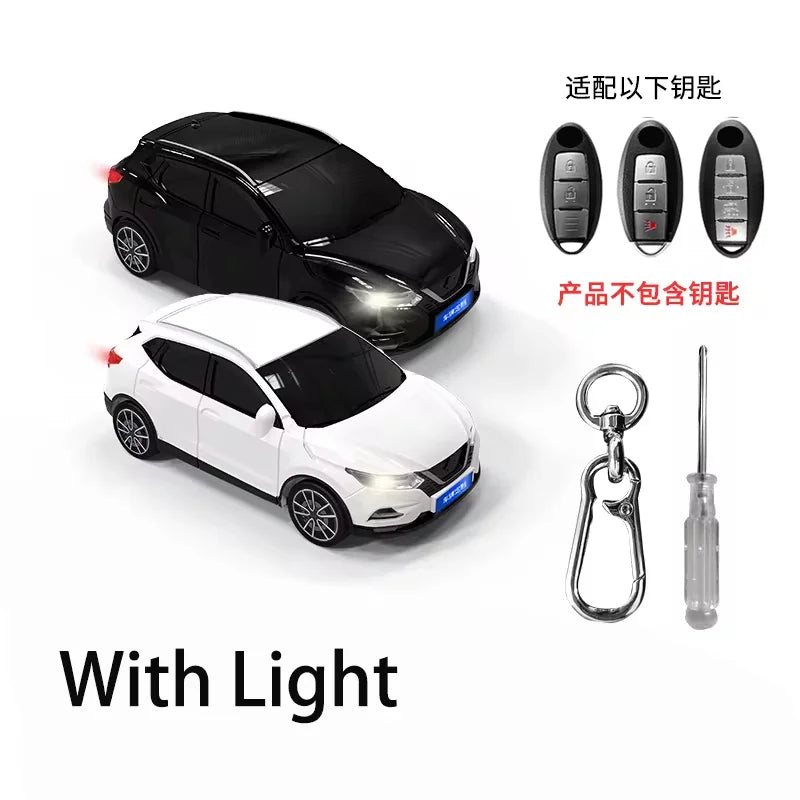Creative Key Case for Nissan Qashqai Car Model 3 4 Button for J11 J10 X Trail T32 Versa Note Patrol Remote Smart Car Key Cover