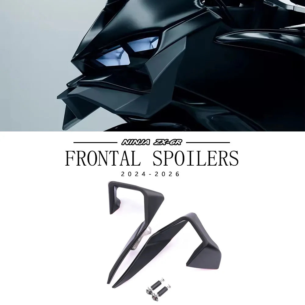 For Kawasaki ZX6R ZX 6R ZX-6R 2024 2025 2026 Motorcycle Side Winglet Front Spoiler Wing Fairing Fixed Lower lip Wing Aerodynamic