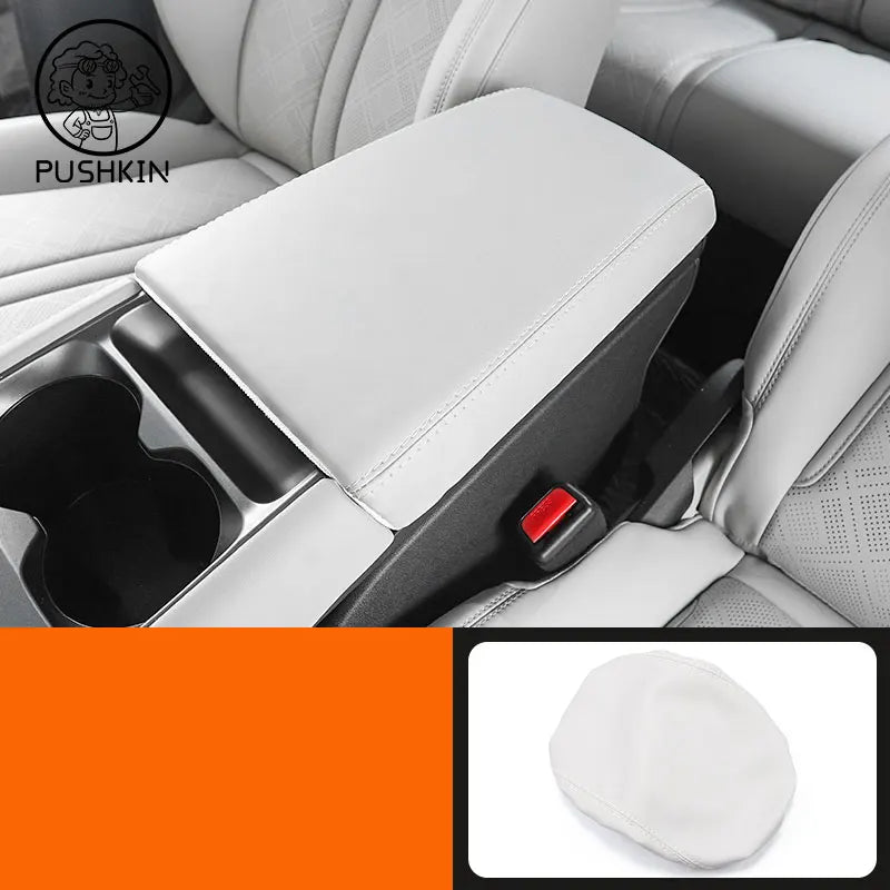 For BYD Yuan Pro Yuan UP EV 2024 2025 Car Styling Armrest Leather Cover Gearshift Cover Armrest Protective Cover Accessories