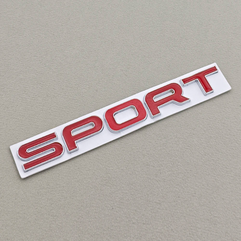3D Metal Car Letters Sticker  Logo SPORT Badge Rear Trunk Emblem Accessories for Land Rover Discovery Range Rover Defender
