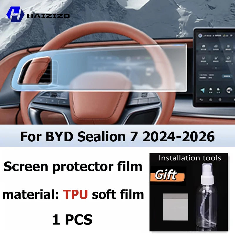 For BYD Sealion 7 2024-2026 Car interior Matte Screen Protector console GPS Navigation LCD screene TPU film Scratch resistant