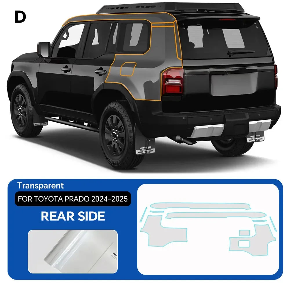 9Mil TPU Anti-scratch For Toyota Land Cruiser J250 LC250 Prado 2024 2025 Car Paint Protection Film Pre-cut Clear PPF Invisible