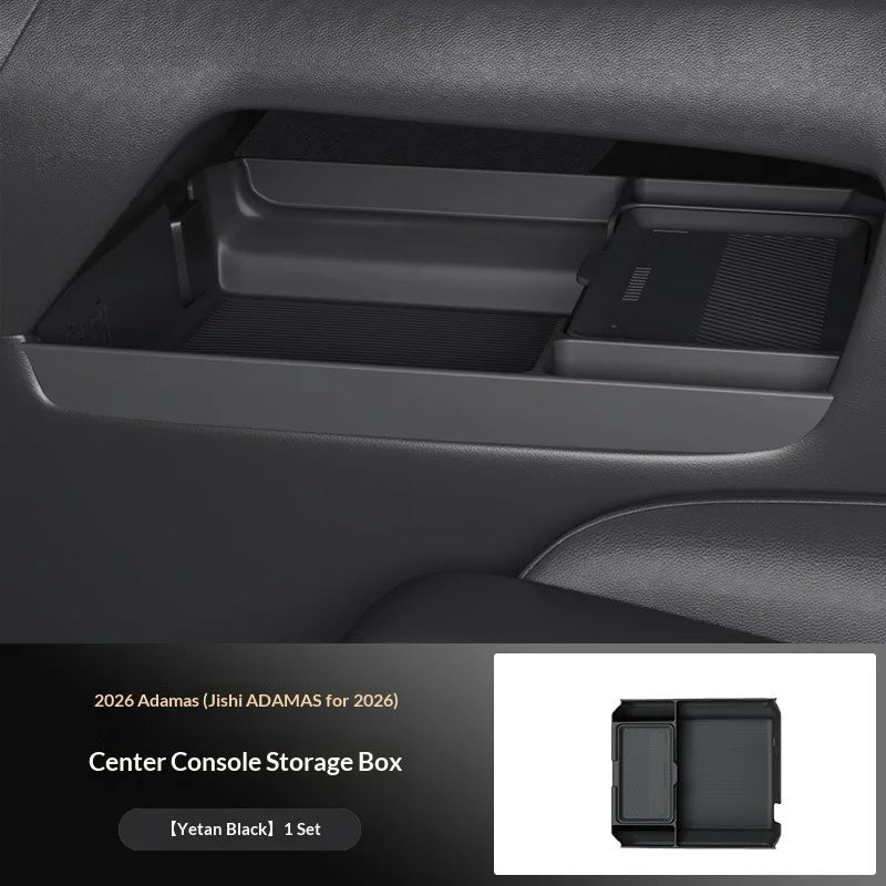 For 2026 ROX ADAMAS Under Console Storage Box Multifunctional Glasses Organizer Car Interior Modified Accessories