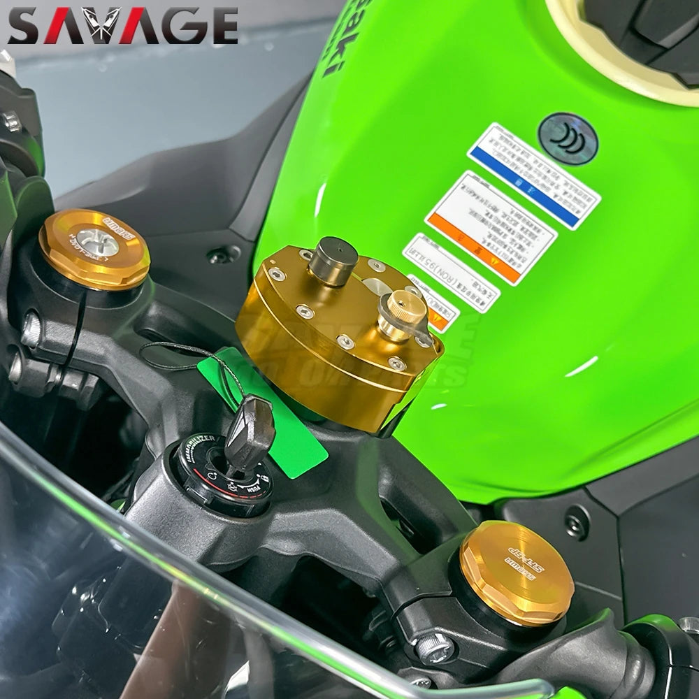 ZX4R 2026 Steering Damper Stabilizer For Kawasaki Ninja ZX-25R/SE/RR ZX-4RR Linear Steering Damper Stabilizer Reverse Safety