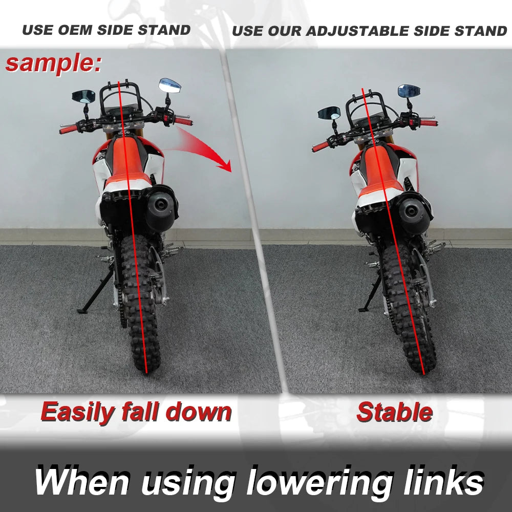 Motorcycle Kickstand Adjustable Foot Side Support Parking Kickstand Tenere 700 2019 2020 2021 2022 2023 2024 For Yamaha